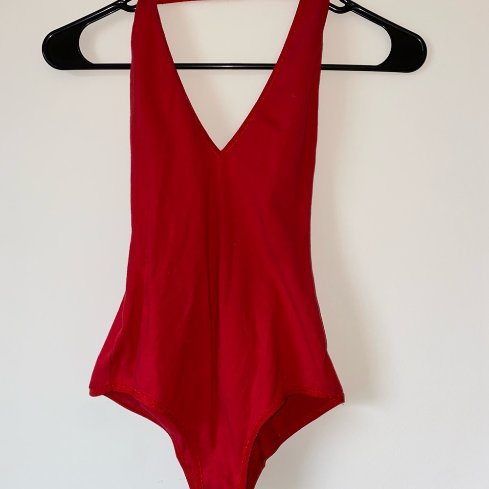 American Apparel Red Bodysuit